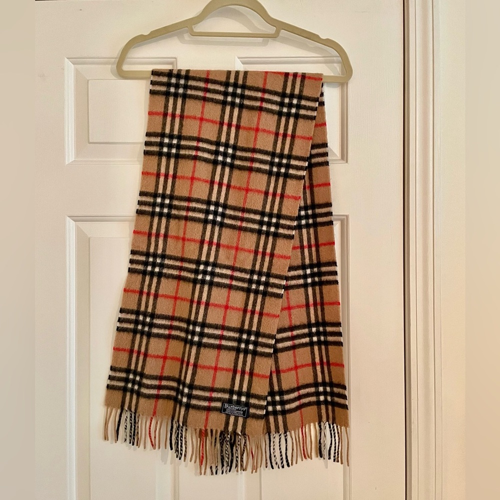 Authentic Burberry Cashmere Scarf Excellent Used Condition 58 inch